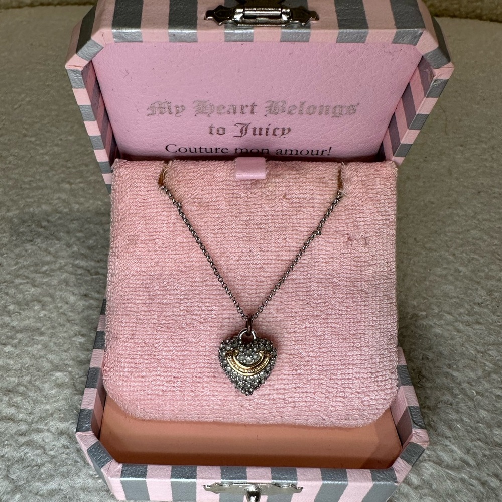 Juicy Couture Pave Heart Necklace